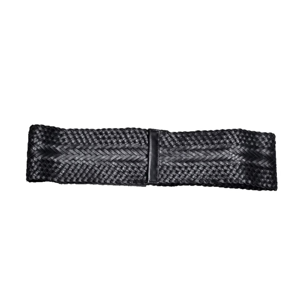 Black Genuine Leather wide Belt Size SMALL A005021